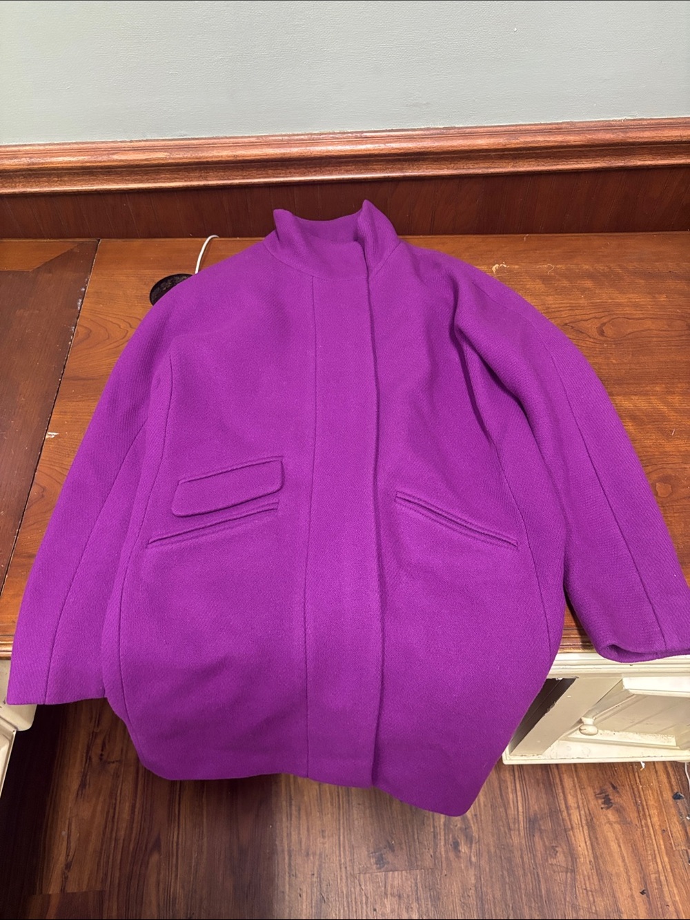 J Crew Cocoon Coat in Italian Stadium-Cloth Wool G8447